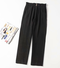 Casual Loose Solid color  Elastic Waist Women Pants With Pockets - Black