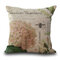 Retro Style Flower Cushion Cover Linen Sofa Decoration Pillowcase - #4