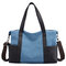 Women Canvas Durable Large Capacity Handbag Multi-function Leisure Crossbody Bag - Sky Blue