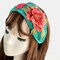 Women Embroidered Printed Headband Vintage Floral Ethnic - Green