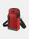 Men's Oxford Cloth Outdoor Sports 6.5 Inch Mobile Phone Bag Shoulder Messenger Bag Arm Bag Waist Bag - Red