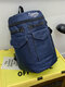 Men Oxford Casual Large Capacity Wear-Resistant Backpack Travel Bag - Blue