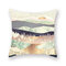 Fundas de cojín de lino con paisaje de puesta de sol abstracto moderno, fundas de almohada para el hogar, decoración del hogar - #5