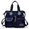 Women Nylon Waterproof Large Capacity Handbag Shoulder Bag Crossbody Bags - Dark Blue