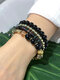 4 Pcs/Set Vintage Ethnic Colorful Geometric-shaped Beads Beaded Multi-layer Bracelets - #01