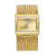 Relógio de pulso feminino de luxo com mostrador quadrado pulseiras de cobre pulseiras de quartzo Watch - Ouro