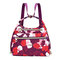 Women Multi-function Nylon Waterproof Crossbody Bag Casual Backpack - Red 1
