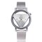 Fashion Triangle Quartz Watch Double-sided Hollow Watch Stainless Steel Women Watch - White