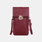 Women Casual Transparent 6.5 Inch Phone Bag Crossbody Bag - Red