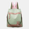Women Multi-Carry Waterproof Anti Theft Cartoon Shoulder Bag Backpack - Green