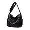 Women Soft Leather Multi-slot Crossbody Bags Leisure Shoulder Bags - Black