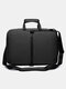 Splashproof Soild Dual Purpose Large Capacity Multi-pockets 15.6 Inch Laptop Business Backpack Satchel - Removable Strap Black