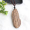 Ethnic Handmade Wooden Geometric Pendant Necklace Retro Long Sweater Chain Necklace - 15