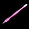 2 Ways Cuticle Pusher Manicure Stick Rubber Pressure Pen Rod Dead Skin Fork Peeling Nail Remover - Pink 2
