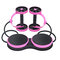 <US Instock> Double Wheel AB Roller Sport Core Fitness Abdominal Exercises Equipment Waist Slimming Trainer Abdominal Trainers at Home Gym - Pink