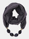 Collar de bufanda de acrílico de hilo de Bali de color sólido con cuentas de forma geométrica vintage Colgante - Gris oscuro