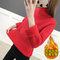 Long-sleeved Thick Knit Bottoming Shirt Top Pullover High-neck Sweater - Red