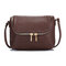 Casual Candy Color PU Leather  5.5inch Phone Bags Crossbody Bag Shoulder Bags For Women - Coffee