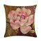 Retro Flower 45*45cm Cushion Cover Linen Throw Pillow Car Home Decoration Decorative Pillowcase - 4