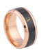 Trendy Simple Smart Temperature Change Color Circle-shaped Stainless Steel Ring - Rose Gold