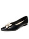 Women Elegant Luxury Embellished Comfy Square Toe Date Shoes - Black