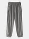 Mens Loungewear Pants Cotton Beam Foot Thin Comfortable Casual Home Trousers - Grey