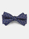 Men Dacron Cartoon Geometric Pattern Jacquard Double Layer Bowknot Formal Suit Bow Tie - #07
