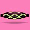 Cintura con rayas reflectantes para exteriores Bolsa Impermeable Bolsillos deportivos - Rosa