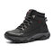 Men Stylish PU Non Slip Wearable Casual Hiking Boots - Black