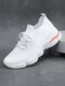 Women Casual Lace-up Running Shoes Breathable Soft Comfy Workout Sneakers - White