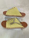 Plus Size Women Casual Summer Vacation Outdoor Espadrilles Slippers - Yellow
