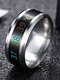 Trendy Simple Smart Temperature Change Color Circle-shaped Stainless Steel Ring - Silver
