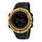 Sport Waterproof Digital Watch Stainless Steel Luminous Multifunctional Wrist Watch for Men - Gold+Black