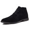 Men British Stylish Suede Comfy Soft Lace Up Casual Ankle Chukka Boots - Black
