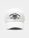 Unisex Embroidery Logo Letter Soft Casual Outdoor Sunshade Couple Hat Baseball Hat - White