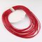 Multilayer Necklace Leather Cord Magnet Hook Statement Necklaces for Women - Red