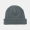 Unisex Solid Color Knitted Wool Hat Skull Cap Beanie hats - Light Grey
