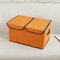 Large Double Cover Clothes Separate Storage Box Toy Storage Case Underwear Container - Orange