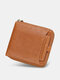 Genuine Leather RFID Anti-theft SIM Card Slot Multi-card Slots Wallet - Brown