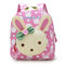 Kids Children Canvas Rabbit Bear Cartoon Lovely Backpack Small School Bags - Pink