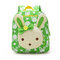 Kids Children Canvas Rabbit Bear Cartoon Lovely Backpack Small School Bags - Light Green