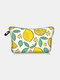 Portable Animal Plant Printed Makeup Bag Lattice Butterfly Women Travel Wash Storage Bag - #09