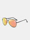 Men Metal Full Frame Narrow Sides Double Bridge UV Protection Sunglasses - #05