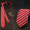 Men Business Suit Jacquard Striped Tie Wedding Party Formal Ties - Red