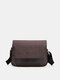 Men Vintage Large Capacity Faux Leather Crossbody Bag Business Briefcase - #01