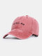 Men Cotton Made-old Letter Embroidery Sunshade Outdoor Casual Baseball Hat - Red