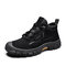 Men Brief Hard Wearing Non Slip Pure Color Outdoor Tooling Boots - Black