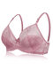 Sexy See Through Lace Push Up Lightly Lined Bras - Pink