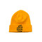 Unisex Anti-social Print Knitted Wool Hat Skull Cap Beanie With Letter - Yellow