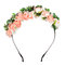 Flower Boho Floral Headband Garland Festival Wedding Bridal Hairband - Pink